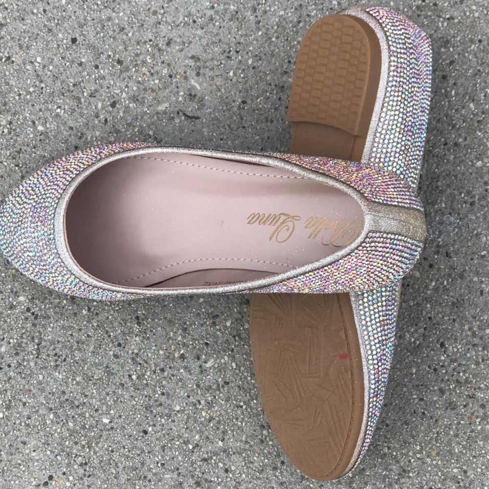 Bella Luna Multi Rhinestone Embellished Round Flat - Picture 6 of 9